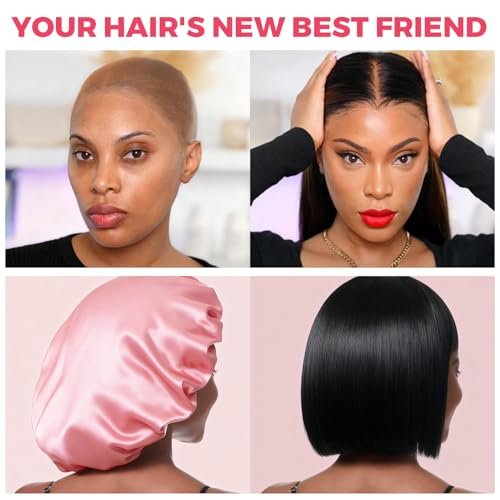 Waterproof Lace Wig Glue Kit with Tools, Reversible Wrap Cap Bonnet - Clear Silicone Adhesive for Hair Replacement Avelisse