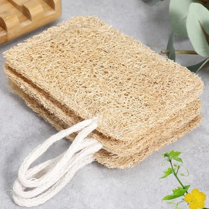 Elegaperma 3-Pack Natural Loofah Sponges – 100% Real Luffa for Dishwashing & Bath