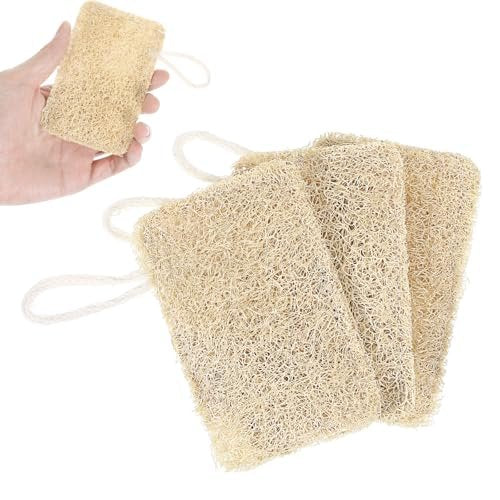 Elegaperma 3-Pack Natural Loofah Sponges – 100% Real Luffa for Dishwashing & Bath - görsel 1