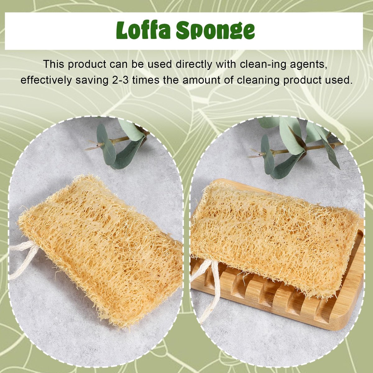 Elegaperma 3-Pack Natural Loofah Sponges – 100% Real Luffa for Dishwashing & Bath - görsel 12