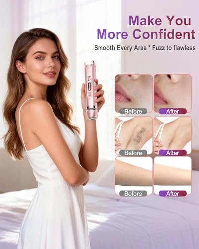 VEGITERIA Bikini Trimmer for Women - LED Light Electric Razor, USB Rechargeable, IPX7 Waterproof, Painless Hair Removal for Face, Bikini, Body, Legs Avelisse