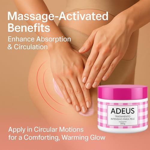JINMAO Adeus Crema Brasileña – Intensive Multifunctional Body Treatment with Arnica, Ginger, Caffeine & Green Tea for Smooth, Elastic Skin – 300g Avelisse