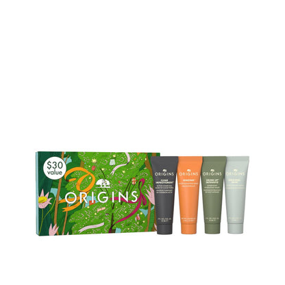 Origins Multi-Maskers Skin Care Set – Four Mini Travel Size Essentials, Limited Edition Holiday Gift Set