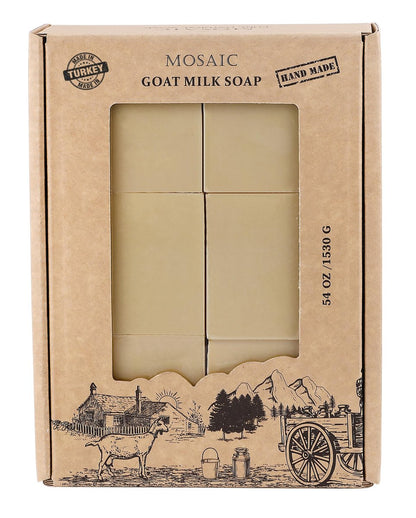 AnatoliaDaphne Natural Goat Milk Soap Bars - Handmade Moisturizing Bar Soap & Body Wash for Sensitive, Dry Skin - Gentle Hydrating Cleanser for Face & Body - 12 Pack (4.5 oz Each) - Light Almond Avelisse