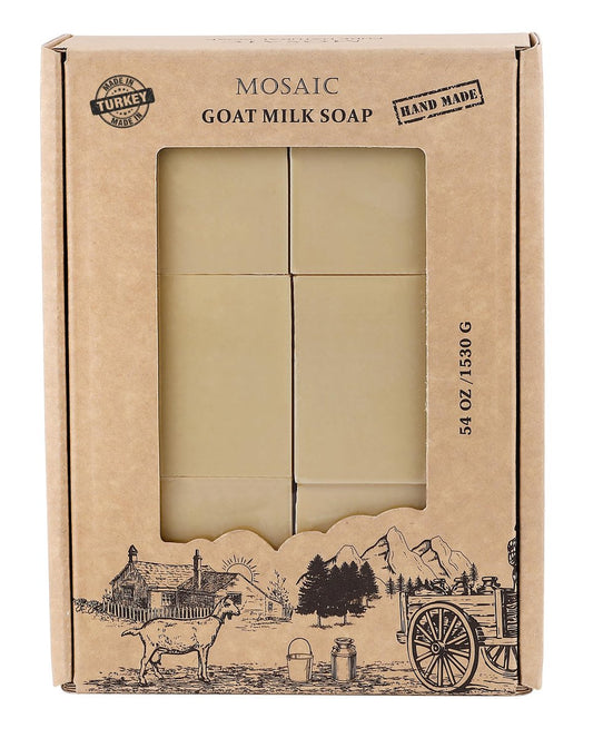 AnatoliaDaphne Natural Goat Milk Soap Bars - Handmade Moisturizing Bar Soap & Body Wash for Sensitive, Dry Skin - Gentle Hydrating Cleanser for Face & Body - 12 Pack (4.5 oz Each) - Light Almond Avelisse