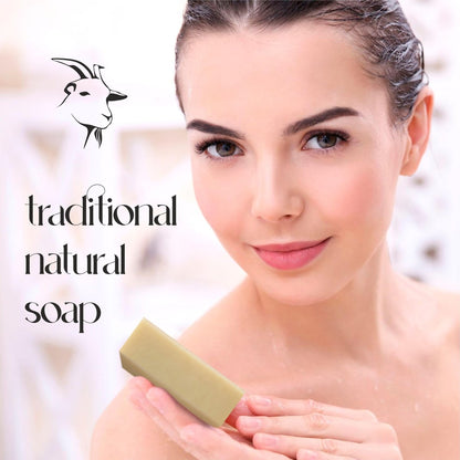 AnatoliaDaphne Natural Goat Milk Soap Bars - Handmade Moisturizing Bar Soap & Body Wash for Sensitive, Dry Skin - Gentle Hydrating Cleanser for Face & Body - 12 Pack (4.5 oz Each) - Light Almond Avelisse