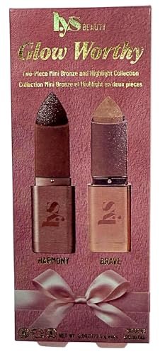 LYS Beauty Glow Worthy 2-Piece Mini Bronze & Highlight Stick Duo – Harmony + Brave – Cream Bronzer & Highlighter Avelisse