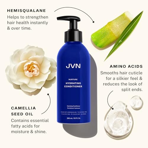 JVN Embody Volumizing Shampoo and Nurture Hydrating Conditioner Duo - 20 fl oz Total - Sulfate-Free & Silicone-Free for Body and Fullness Avelisse