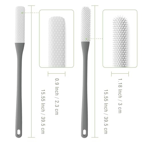 2-Pack Toe Cleaning Brush with Long Handle – Foot Scrubber & Exfoliating Anti-Itch Brush for Seniors, Pregnant Women, Men & Women (Grey) - görsel 4