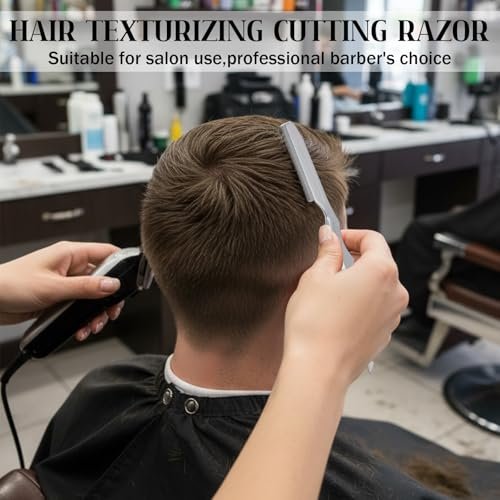 Professional Hair Thinning Razor Kit – 6.9" Stainless Steel Styling Razor with 10 Replacement Blades for Salon & Home Use - görsel 14