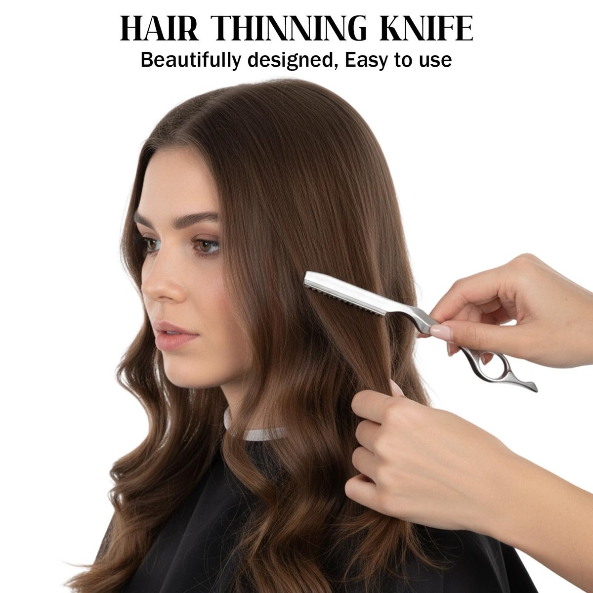 Professional Hair Thinning Razor Kit – 6.9" Stainless Steel Styling Razor with 10 Replacement Blades for Salon & Home Use - görsel 9
