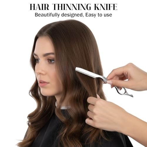 Professional Hair Thinning Razor Kit – 6.9" Stainless Steel Styling Razor with 10 Replacement Blades for Salon & Home Use - görsel 10