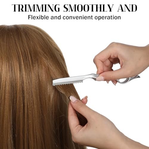 Professional Hair Thinning Razor Kit – 6.9" Stainless Steel Styling Razor with 10 Replacement Blades for Salon & Home Use - görsel 12