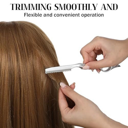 Professional Hair Thinning Razor Kit – 6.9" Stainless Steel Styling Razor with 10 Replacement Blades for Salon & Home Use