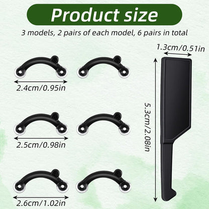 LXUEJIE 6-Pair Nose Lifter Set – Invisible Nose Shaping Clip for Rhinoplasty, Painless Nose Up Lifting Tool for Men & Women (Black)