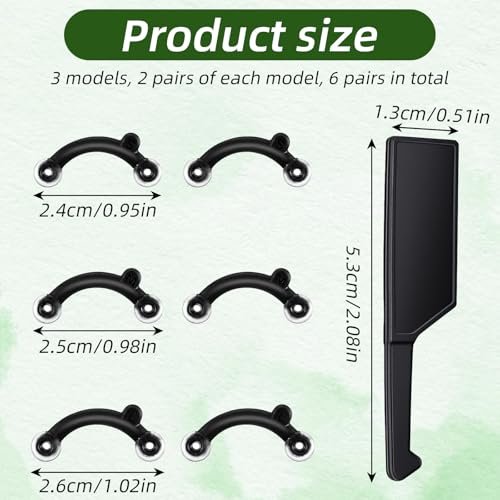 LXUEJIE 6-Pair Nose Lifter Set – Invisible Nose Shaping Clip for Rhinoplasty, Painless Nose Up Lifting Tool for Men & Women (Black) - görsel 3