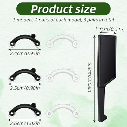 LXUEJIE 6-Pair Nose Lifter Set – Invisible Nose Shaping Clip for Rhinoplasty, No-Pain Nose Up Lifting Tool for Women & Men (Black + Transparent)