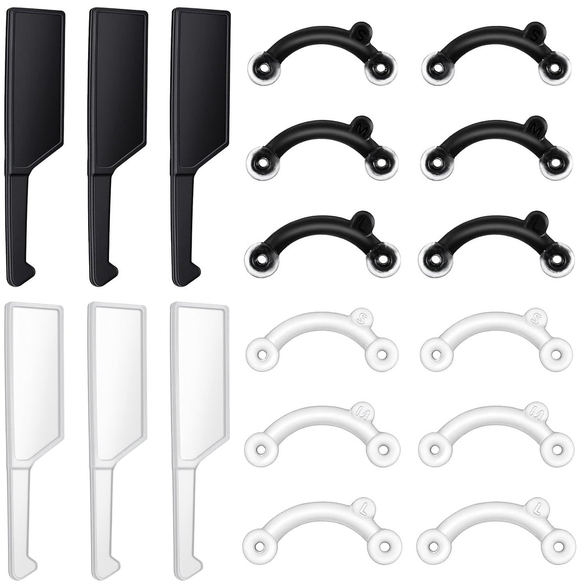 LXUEJIE 6-Pair Nose Lifter Set – Invisible Nose Shaping Clip for Rhinoplasty, No-Pain Nose Up Lifting Tool for Women & Men (Black + Transparent) - görsel 1