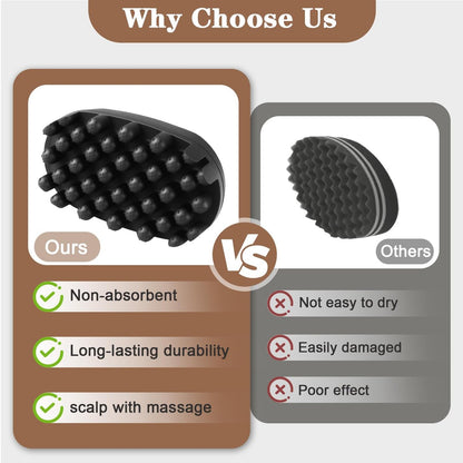 FOWSRHRG 3 Pack Silicone Curling Hair Brush & Metal Afro Pick Hair Comb Set – Durable Washable Curl Sponge for Black Men, Natural Hair, Dreadlocks, Coils & 4C Afro Hair Styling Tool Avelisse