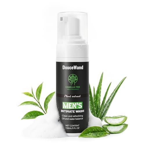 DOUCEWAND Men's Intimate Wash – pH Balanced Foaming Tea Tree Groin Cleanser, Odor Control with Agave & Licorice, Refreshing Body Wash – 5 Fl Oz - görsel 1