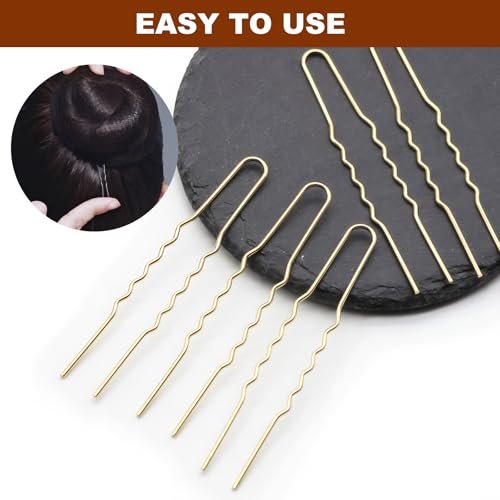 TNJPSEK 50 Set Blonde Hair Nets for Buns with U-Shaped Pins - Elastic Invisible Mesh Hairnets for Ballet, Dance, and Performance Hairstyles - görsel 10