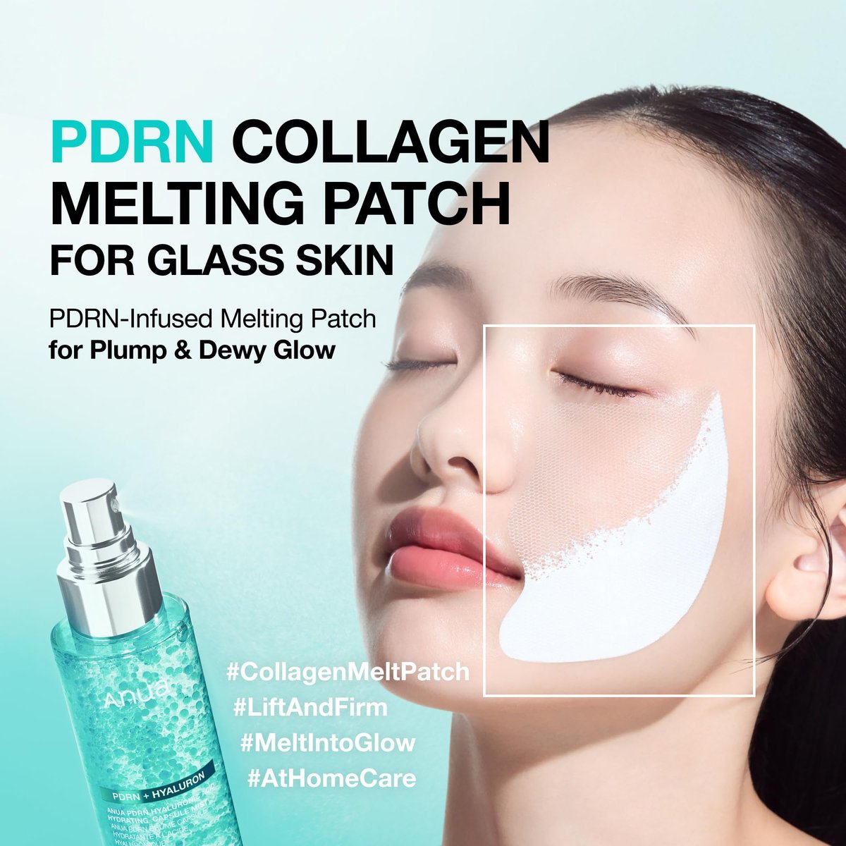 Anua Salmon DNA PDRN Collagen Melting Patch for Glass Skin - Smile Line & Wrinkle Patches, Firming Fine Lines, Hydrating, Korean Skincare, 2 Pairs x 4EA Avelisse
