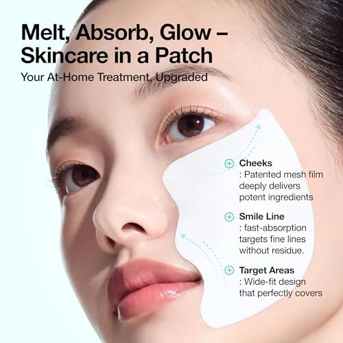 Anua Salmon DNA PDRN Collagen Melting Patch for Glass Skin - Smile Line & Wrinkle Patches, Firming Fine Lines, Hydrating, Korean Skincare, 2 Pairs x 4EA Avelisse