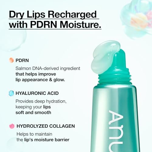 Anua PDRN Lip Serum – Long-Lasting Hydration for Dry, Cracked Lips with Salmon DNA, Hyaluronic Acid & Collagen | Korean Skincare | 0.33 fl.oz Avelisse