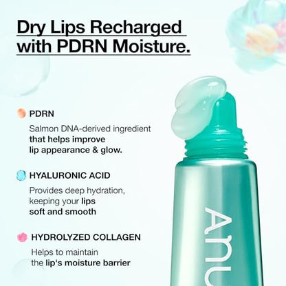 Anua PDRN Lip Serum – Long-Lasting Hydration for Dry, Cracked Lips with Salmon DNA, Hyaluronic Acid & Collagen | Korean Skincare | 0.33 fl.oz Avelisse