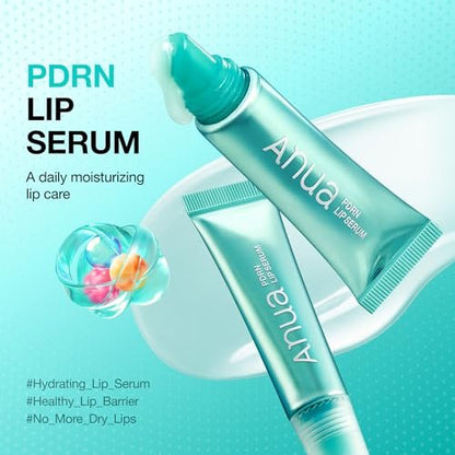 Anua PDRN Lip Serum – Long-Lasting Hydration for Dry, Cracked Lips with Salmon DNA, Hyaluronic Acid & Collagen | Korean Skincare | 0.33 fl.oz Avelisse