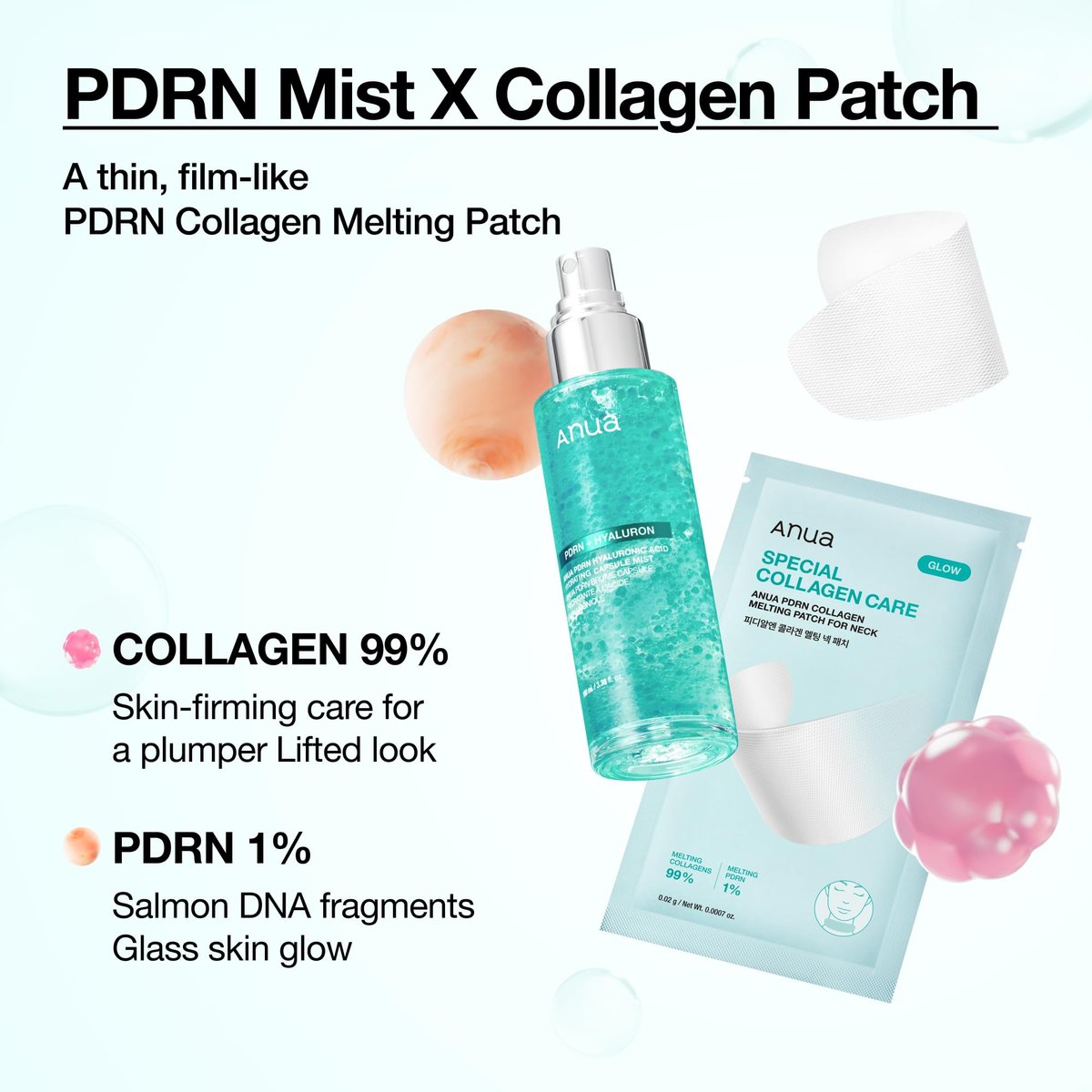 Anua PDRN Collagen Melting Patch for Neck – Lifting & Firming Thin Film Patches with Salmon DNA, Korean Skincare, 4 Patches Avelisse
