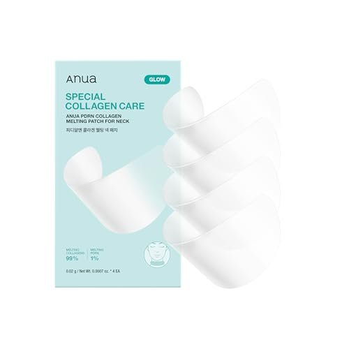 Anua PDRN Collagen Melting Patch for Neck – Lifting & Firming Thin Film Patches with Salmon DNA, Korean Skincare, 4 Patches Avelisse