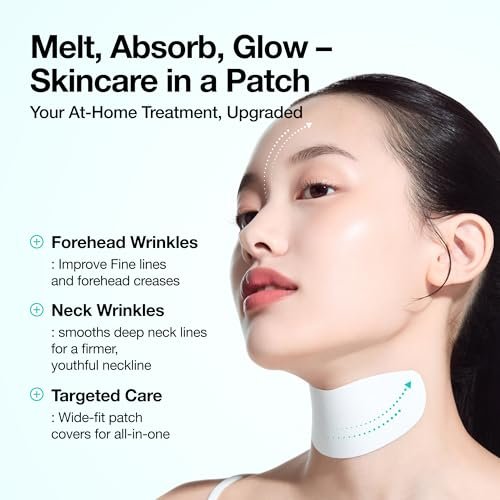 Anua PDRN Collagen Melting Patch for Neck – Lifting & Firming Thin Film Patches with Salmon DNA, Korean Skincare, 4 Patches Avelisse