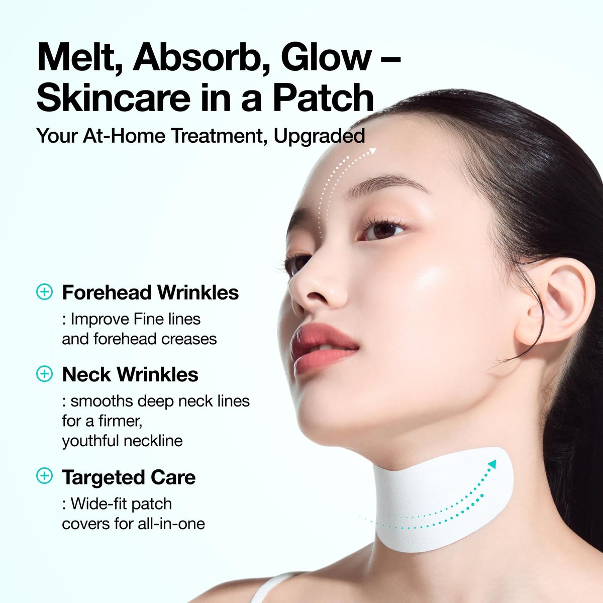 Anua PDRN Collagen Melting Patch for Neck – Lifting & Firming Thin Film Patches with Salmon DNA, Korean Skincare, 4 Patches Avelisse