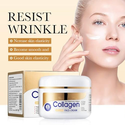 Collagen Skin Care Set - 7 Piece Anti Aging Face Care Kit with Facial Cleanser, Serum, Toner, Eye Cream, Cream & Face Mask for Hydrate, Firm & Smooth Wrinkles