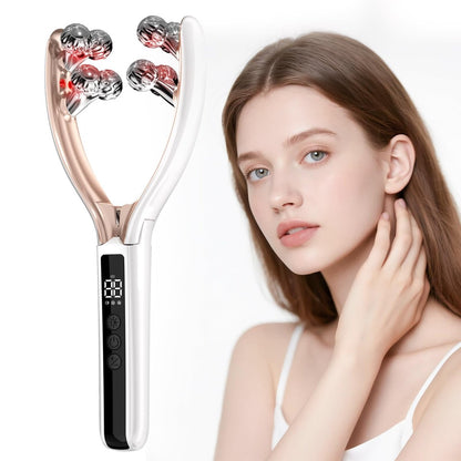 Doge&Vollar Facial Massager for Face and Neck – Rechargeable Lymphatic Drainage Contour Brush for Women, Korean Skin Care Shaper & Slimmer (Beige) Avelisse
