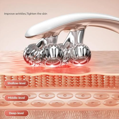 Doge&Vollar Facial Massager for Face and Neck – Rechargeable Lymphatic Drainage Contour Brush for Women, Korean Skin Care Shaper & Slimmer (Beige) Avelisse