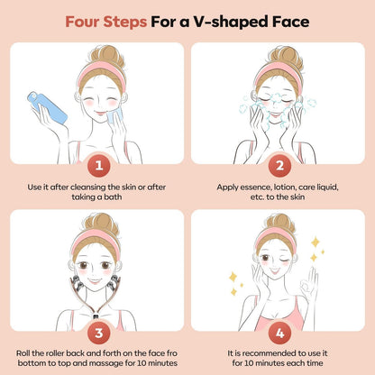 Doge&Vollar Facial Massager for Face and Neck – Rechargeable Lymphatic Drainage Contour Brush for Women, Korean Skin Care Shaper & Slimmer (Beige) Avelisse