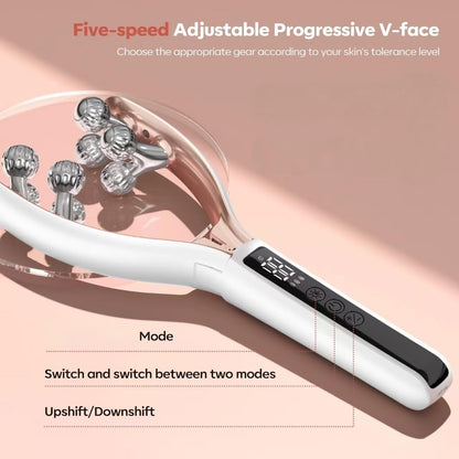 Doge&Vollar Facial Massager for Face and Neck – Rechargeable Lymphatic Drainage Contour Brush for Women, Korean Skin Care Shaper & Slimmer (Beige) Avelisse