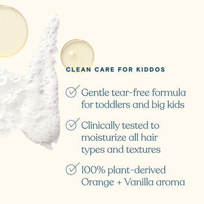 Pipette Kids Daily Haircare Trio - Leave-In Detangler, Tear-Free Shampoo & Conditioner, Non-Toxic & Hypoallergenic, Orange Vanilla Scent (Pack of 3) Avelisse