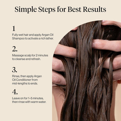 Kitsch Argan Oil Shampoo for Hair Growth – Repairing Shampoo with Terabond™ & Oat Protein – Hydrating, Sulfate-Free, Paraben-Free – 12.3 oz