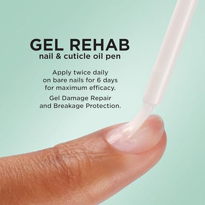 Sally Hansen Gel Rehab Nail Treatment Pen - Repair, Hydrate & Renew Damaged Nails with Keratin & Vitamin Complex, Mess-Free On-the-Go Nail Care