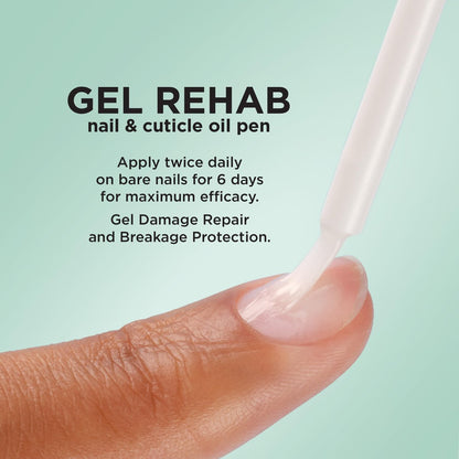 Sally Hansen Gel Rehab Nail Treatment Pen - Repair, Hydrate & Renew Damaged Nails with Keratin & Vitamin Complex, Mess-Free On-the-Go Nail Care