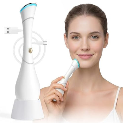 HAMINOS 4-in-1 Facial Massager Wand - Heat, Vibration, Red/Blue Light & Ionic Skincare Absorption for Reducing Puffiness and Reviving Tired-Looking Skin Avelisse