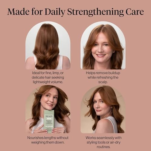 Kitsch Volumizing Rosemary & Biotin Liquid Conditioner for Hair Growth – Boosts Fullness & Shine, Thickening Bio-Based Hair Care, Color-Safe, Made in USA – 12.3 oz Avelisse