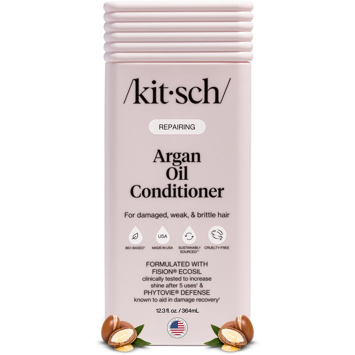 Kitsch Repairing Argan Oil Liquid Conditioner – Hydrating Hair Repair for Shine & Smoothness, Color-Safe, Made in USA, 12.3 oz - görsel 2