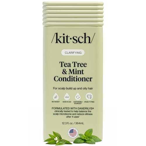 Kitsch Clarifying Tea Tree Liquid Conditioner – Lightweight Hydration for Oily Hair & Scalp, 12.3 oz - görsel 1