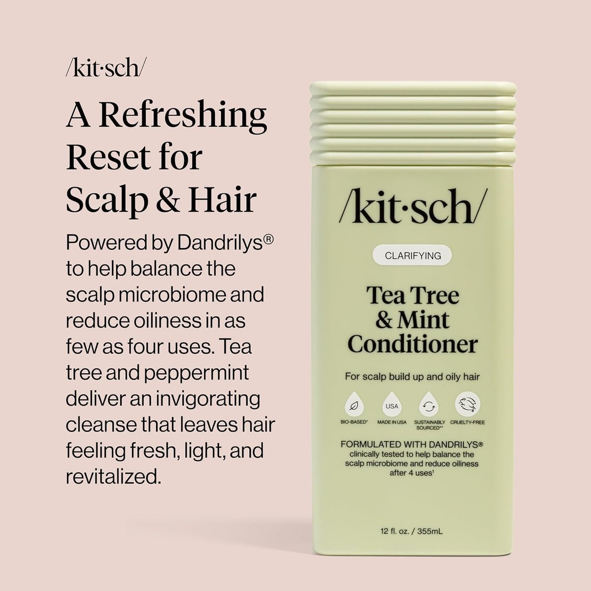 Kitsch Clarifying Tea Tree Liquid Conditioner – Lightweight Hydration for Oily Hair & Scalp, 12.3 oz - görsel 11