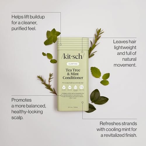 Kitsch Clarifying Tea Tree Liquid Conditioner – Lightweight Hydration for Oily Hair & Scalp, 12.3 oz - görsel 3