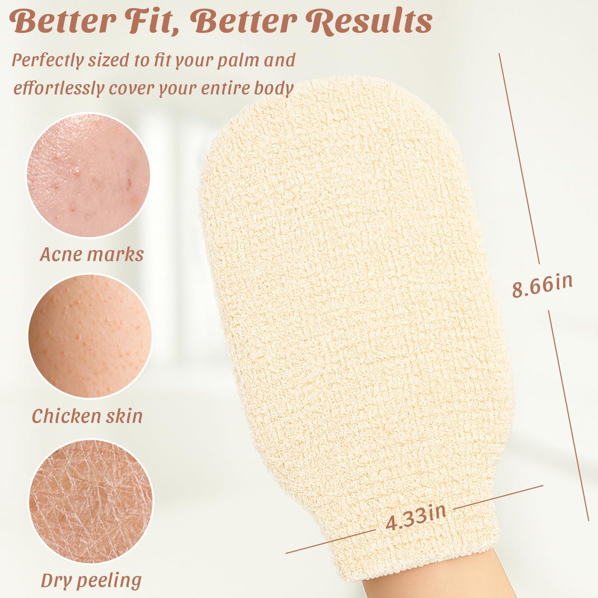 Brvlsoc 2-Pack Hemp Bath Gloves – Natural Exfoliating Shower Mitts for Body Scrub, Gentle Washcloth Mittens for Men & Women Skincare - görsel 11
